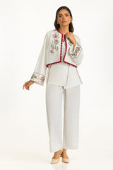Ripple Crinkle Embroidered Co-Ord Set IPST-44753