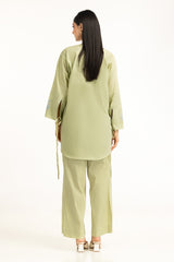 Ripple Crinkle Embroidered Co-Ord Set IPST-44757