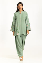 Ripple Crinkle Embroidered Co-Ord Set IPST-55132