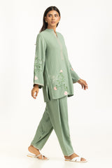 Ripple Crinkle Embroidered Co-Ord Set IPST-55132