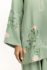 Ripple Crinkle Embroidered Co-Ord Set IPST-55132