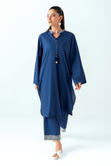 Ripple Crinkle Embroidered Co-Ord Set IUSTTS-1013