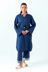 Ripple Crinkle Embroidered Co-Ord Set IUSTTS-1013