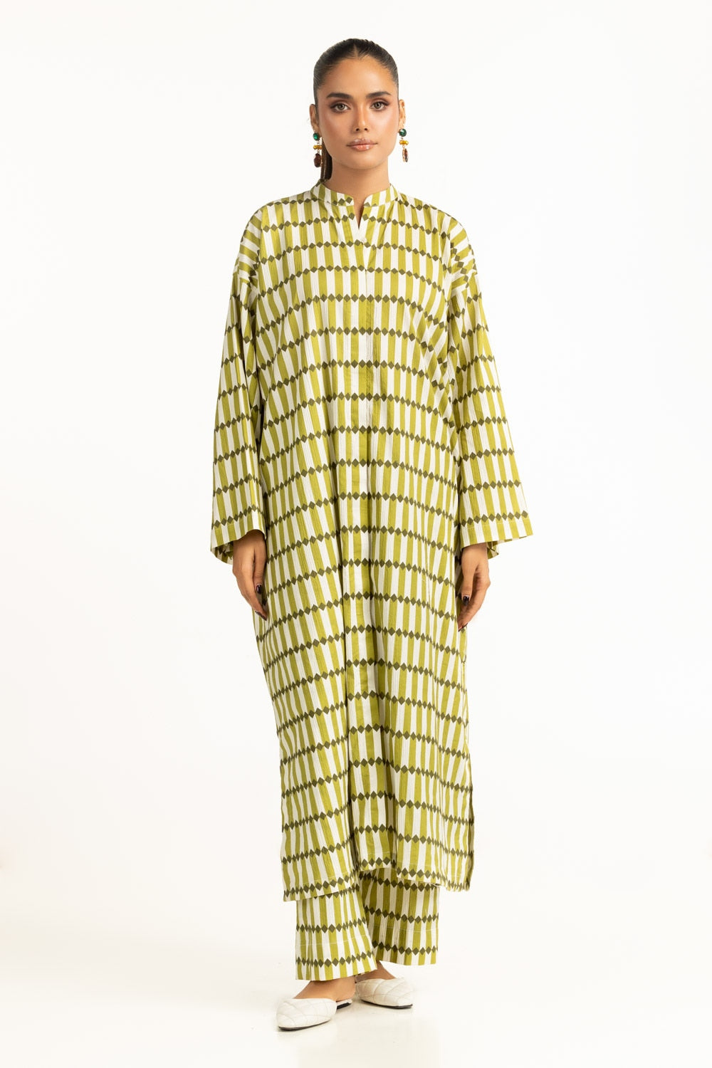 Ripple Crinkle Printed Co-Ord Set IPST-44945