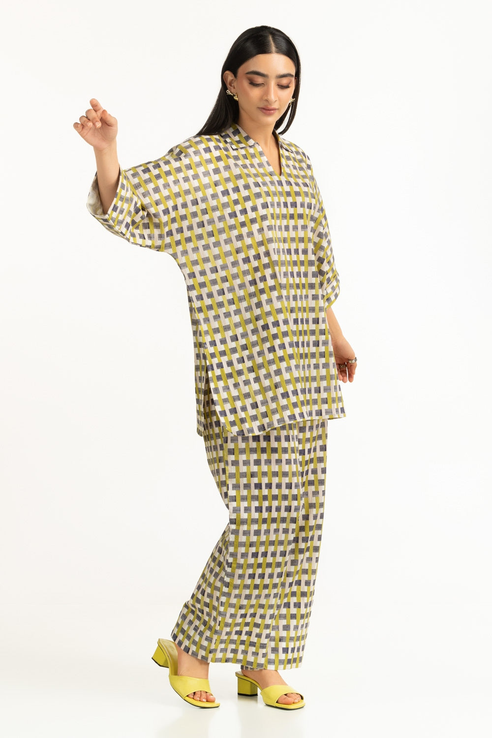 Ripple Crinkle Printed Co-Ord Set IPST-44948