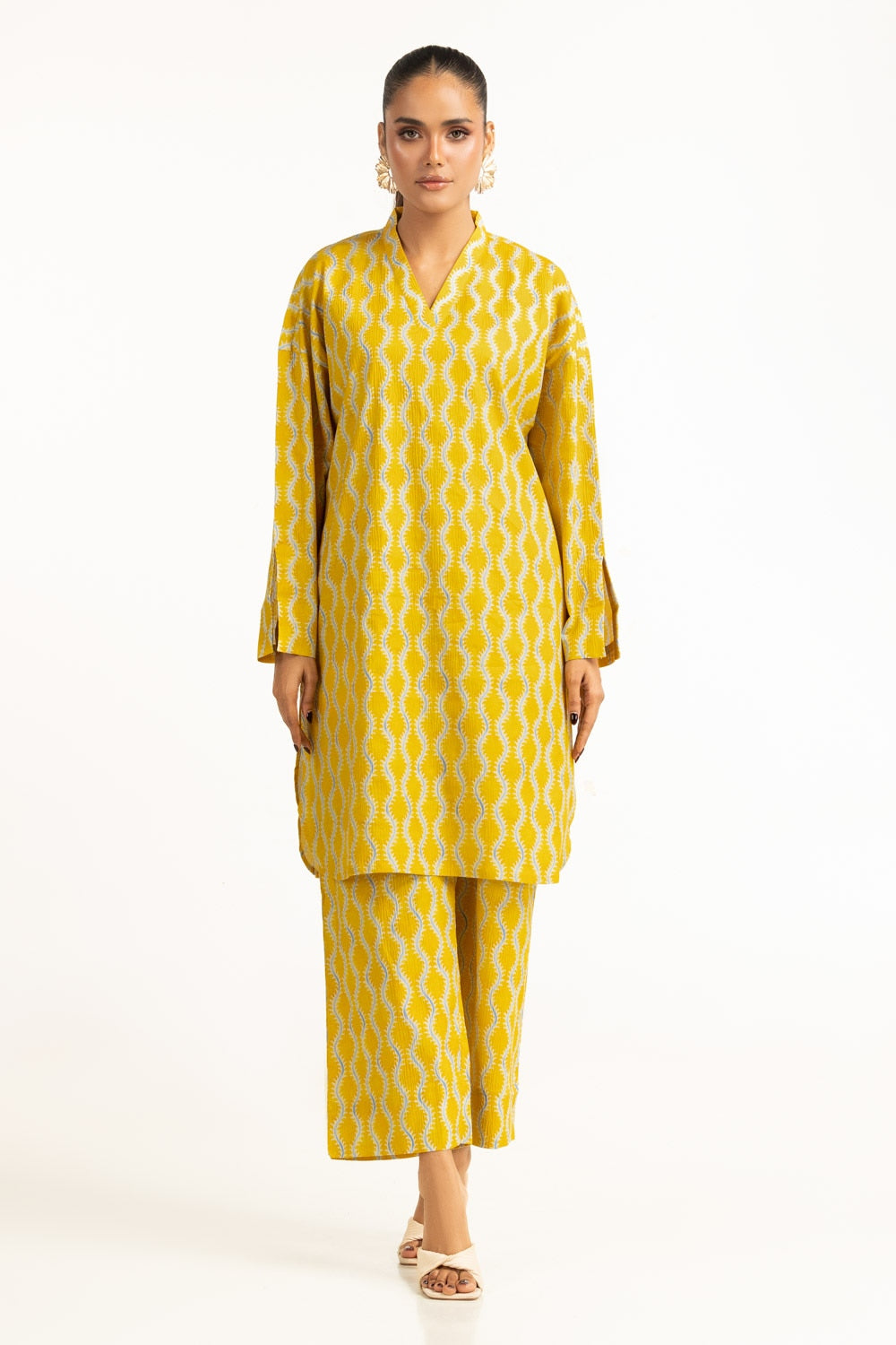 Ripple Crinkle Printed Co-Ord Set IPST-44949