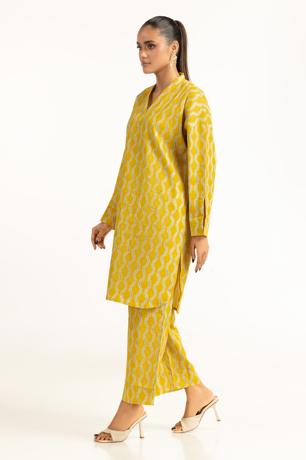 Ripple Crinkle Printed Co-Ord Set IPST-44949