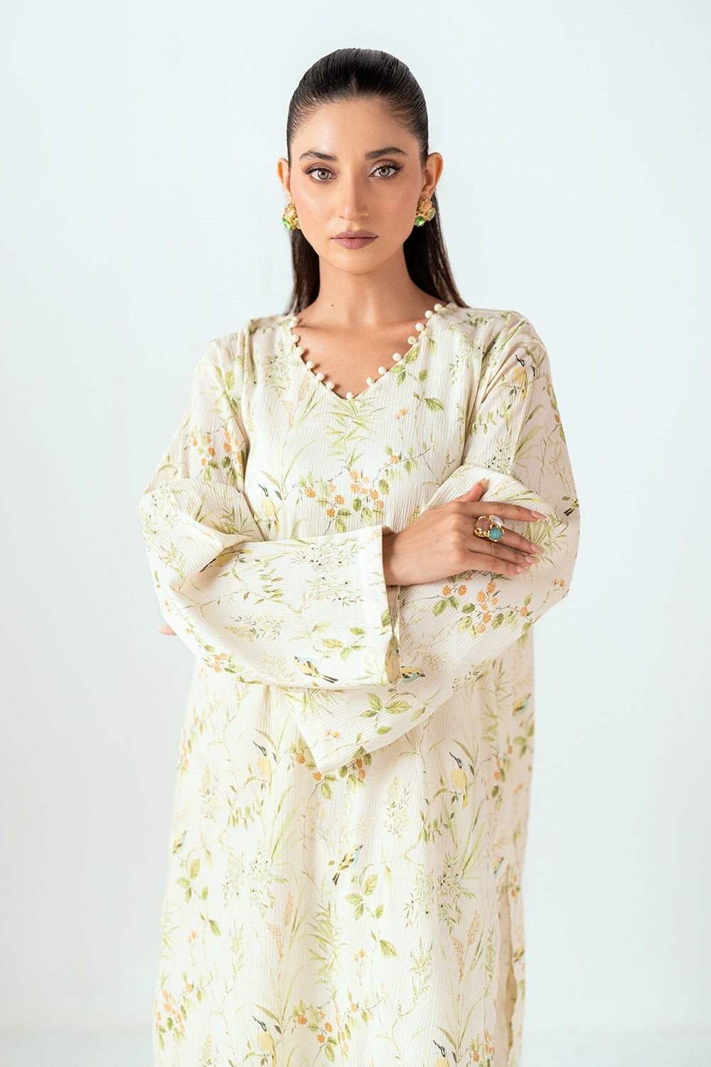 Ripple Crinkle Printed Co-Ord Set IUSTTS-806