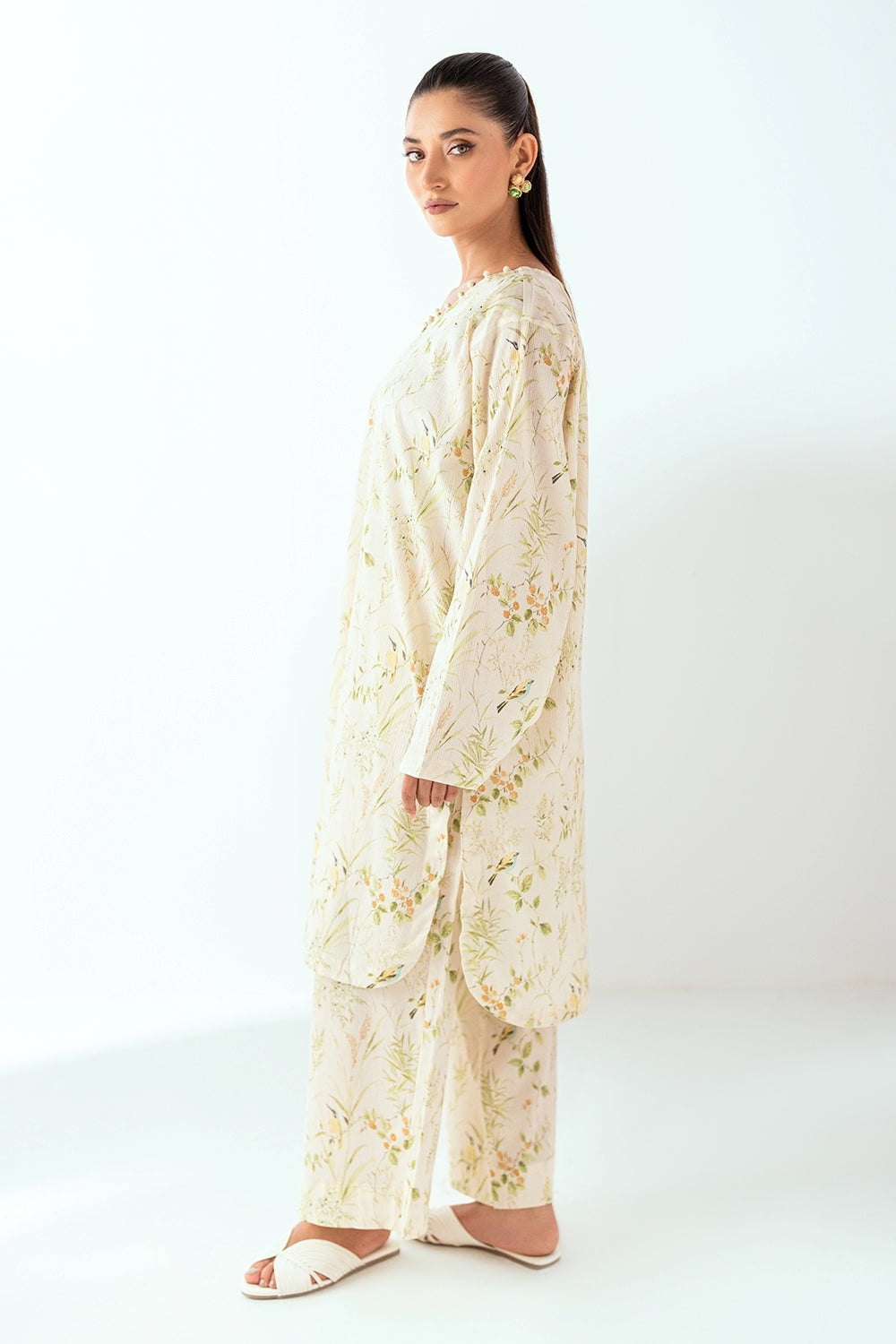 Ripple Crinkle Printed Co-Ord Set IUSTTS-806