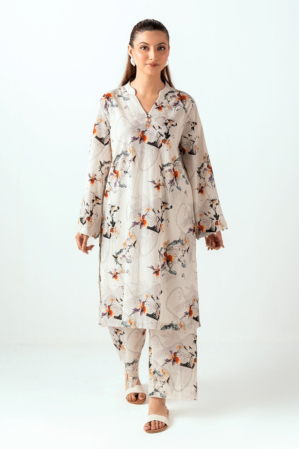 Ripple Crinkle Printed Co-Ord Set IUSTTS-807
