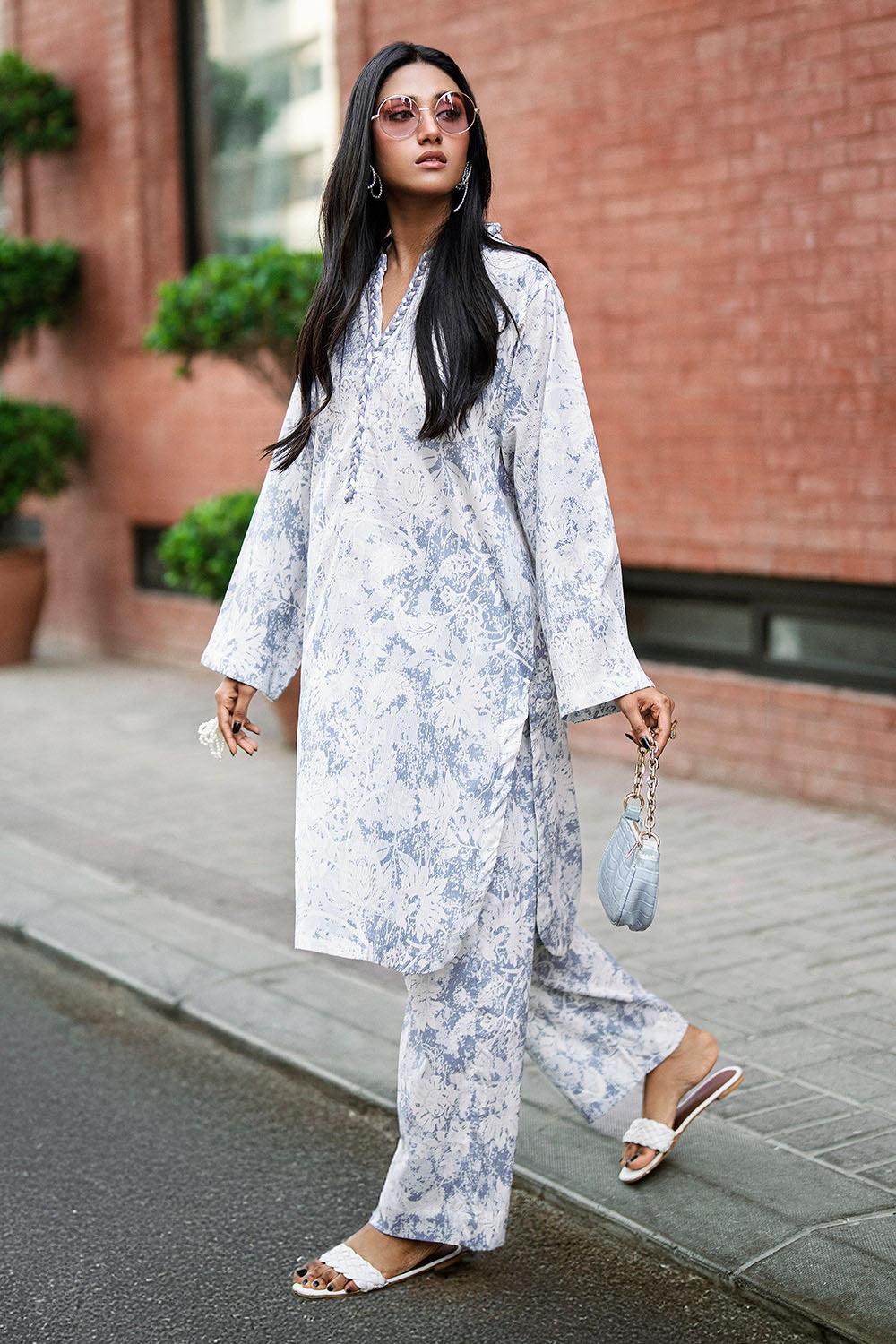 Ripple Crinkle Printed Co-Ord Set IUSTTS-808
