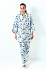 Ripple Crinkle Printed Co-Ord Set IUSTTS-848