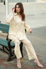 Ripple Crinkle Printed Co-Ord Set IUSTTS-855