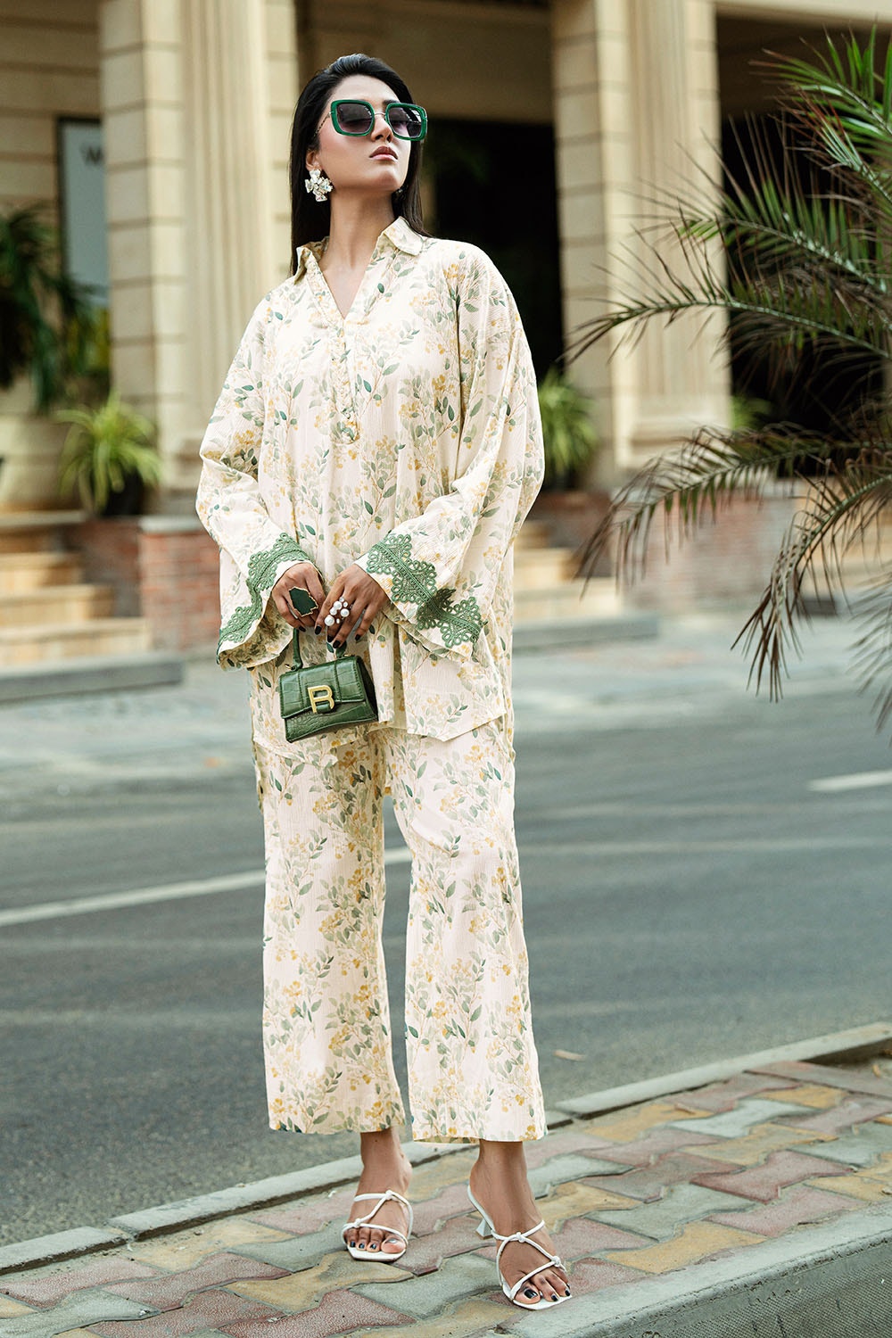 Ripple Crinkle Printed Co-Ord Set IUSTTS-856