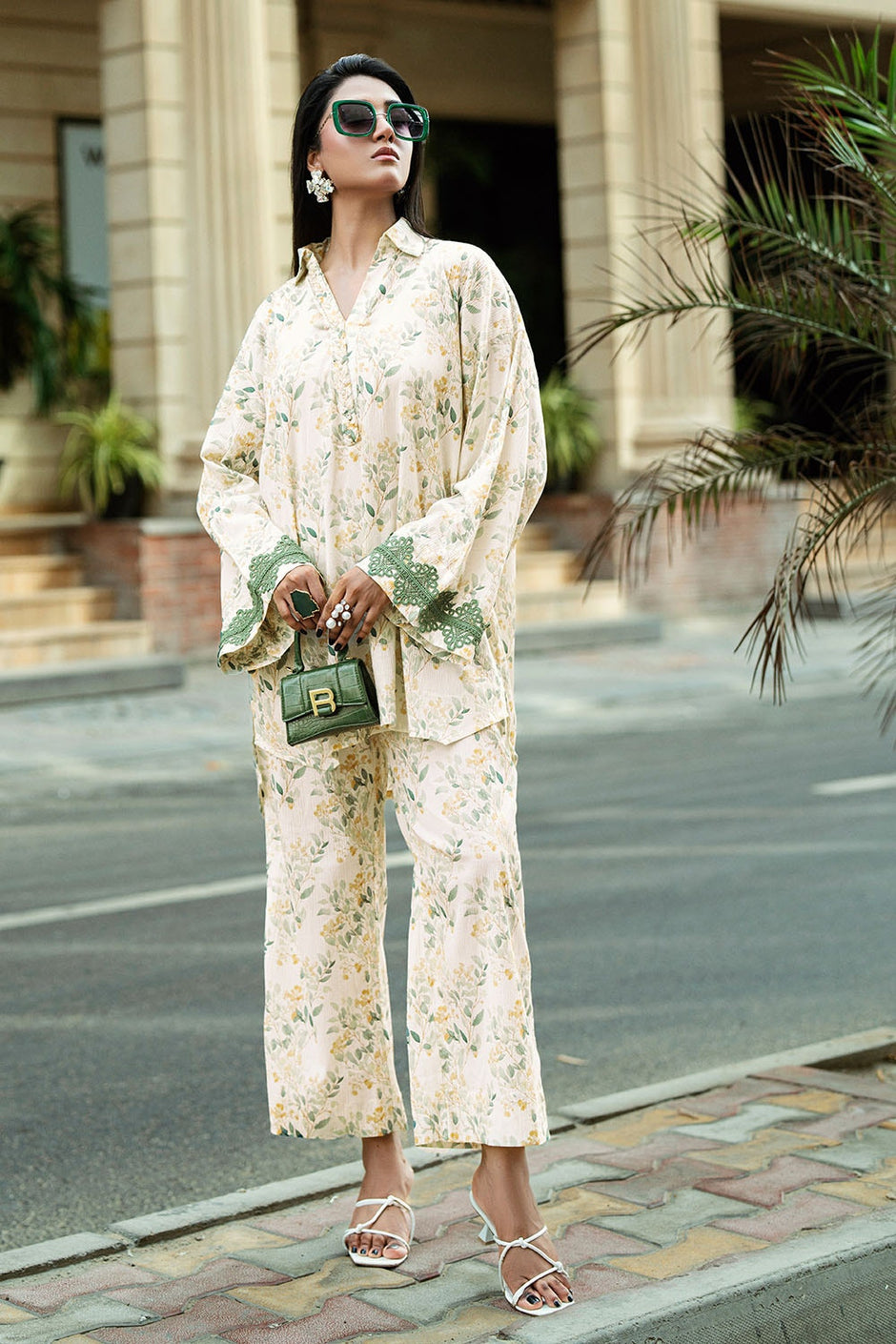 Ripple Crinkle Printed Co-Ord Set