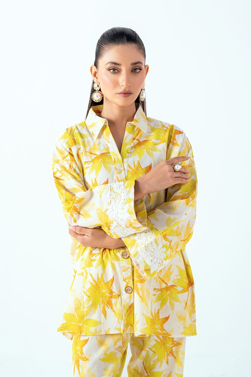 Ripple Crinkle Printed Co-Ord Set IUSTTS-858