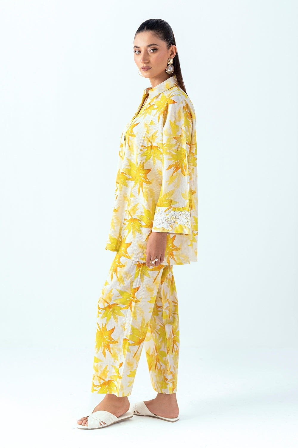 Ripple Crinkle Printed Co-Ord Set IUSTTS-858