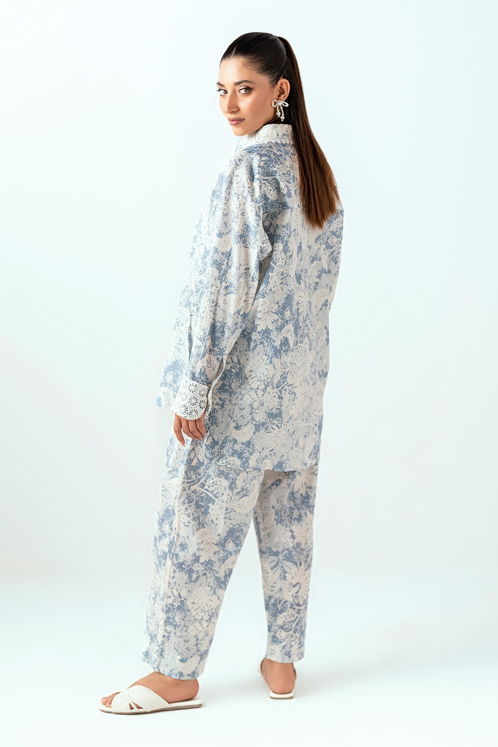 Ripple Crinkle Printed Co-Ord Set IUSTTS-864