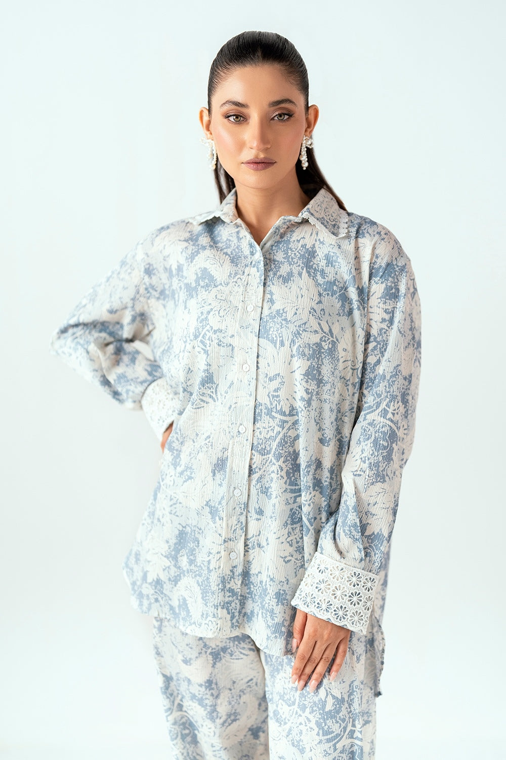 Ripple Crinkle Printed Co-Ord Set IUSTTS-864