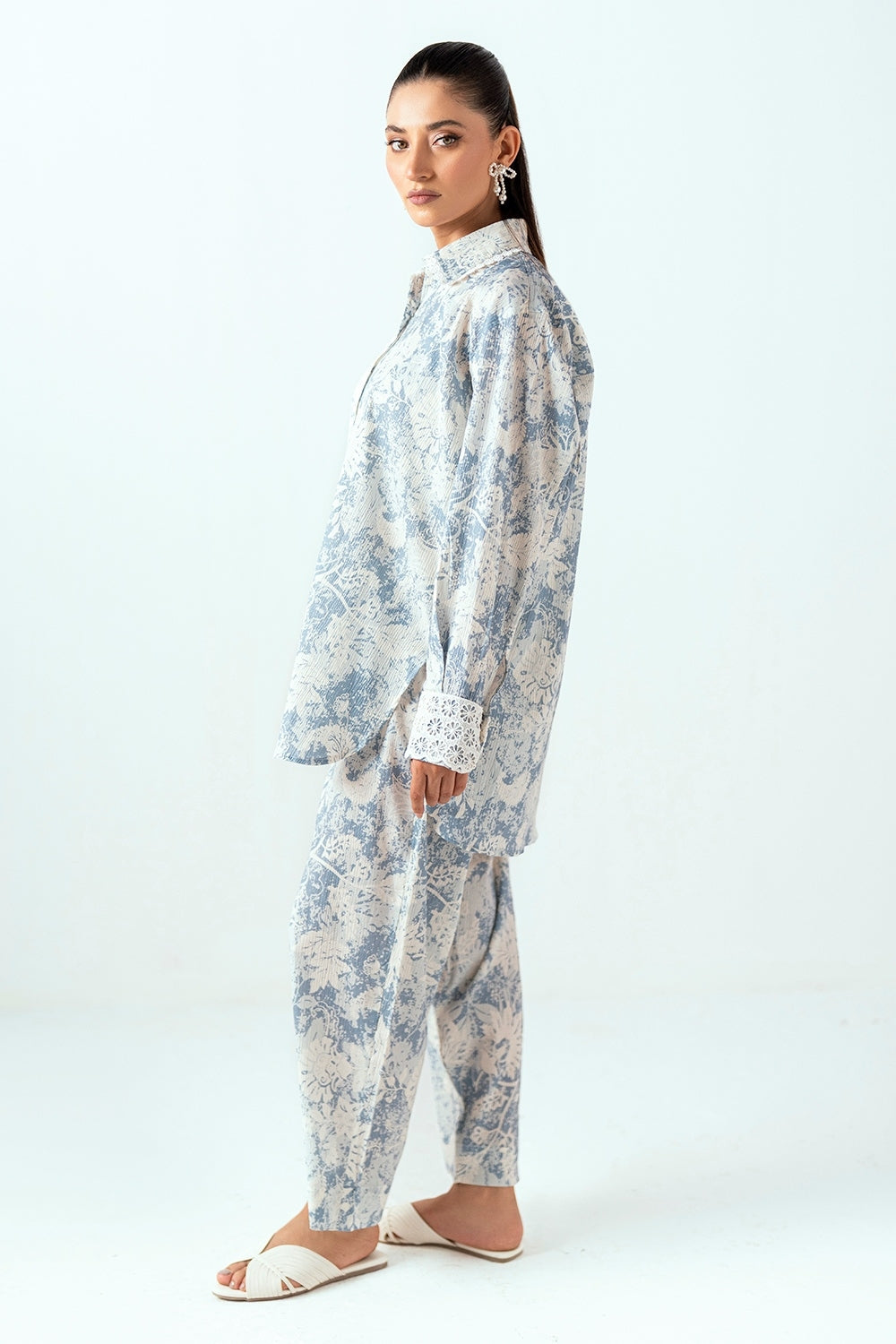 Ripple Crinkle Printed Co-Ord Set IUSTTS-864