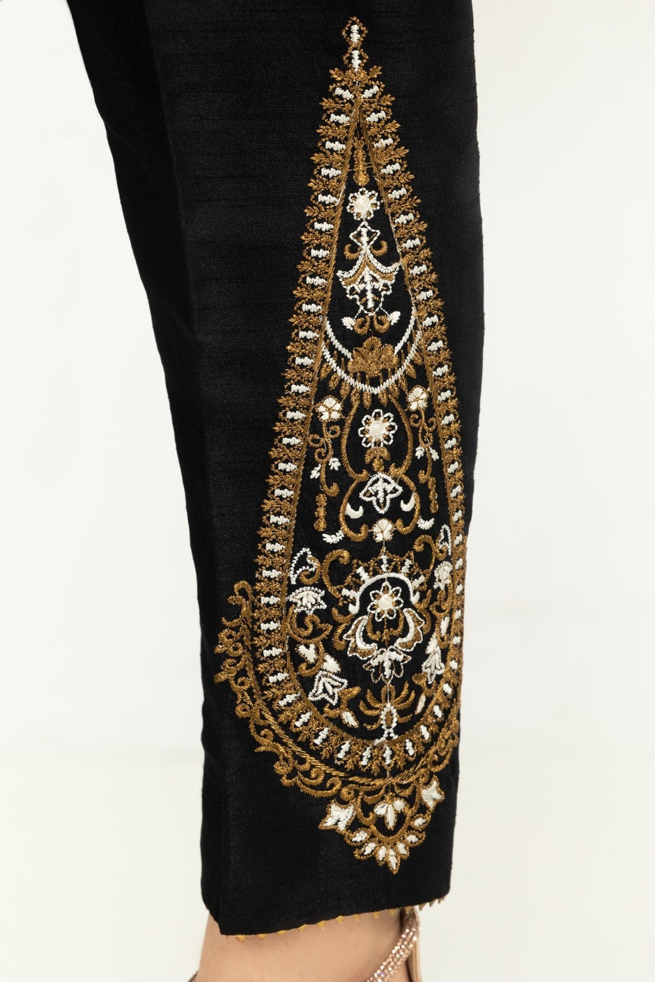 Luxury Pret Poly Raw Silk Embroidered Trouser ILP-TR-22-12 1 Piece
