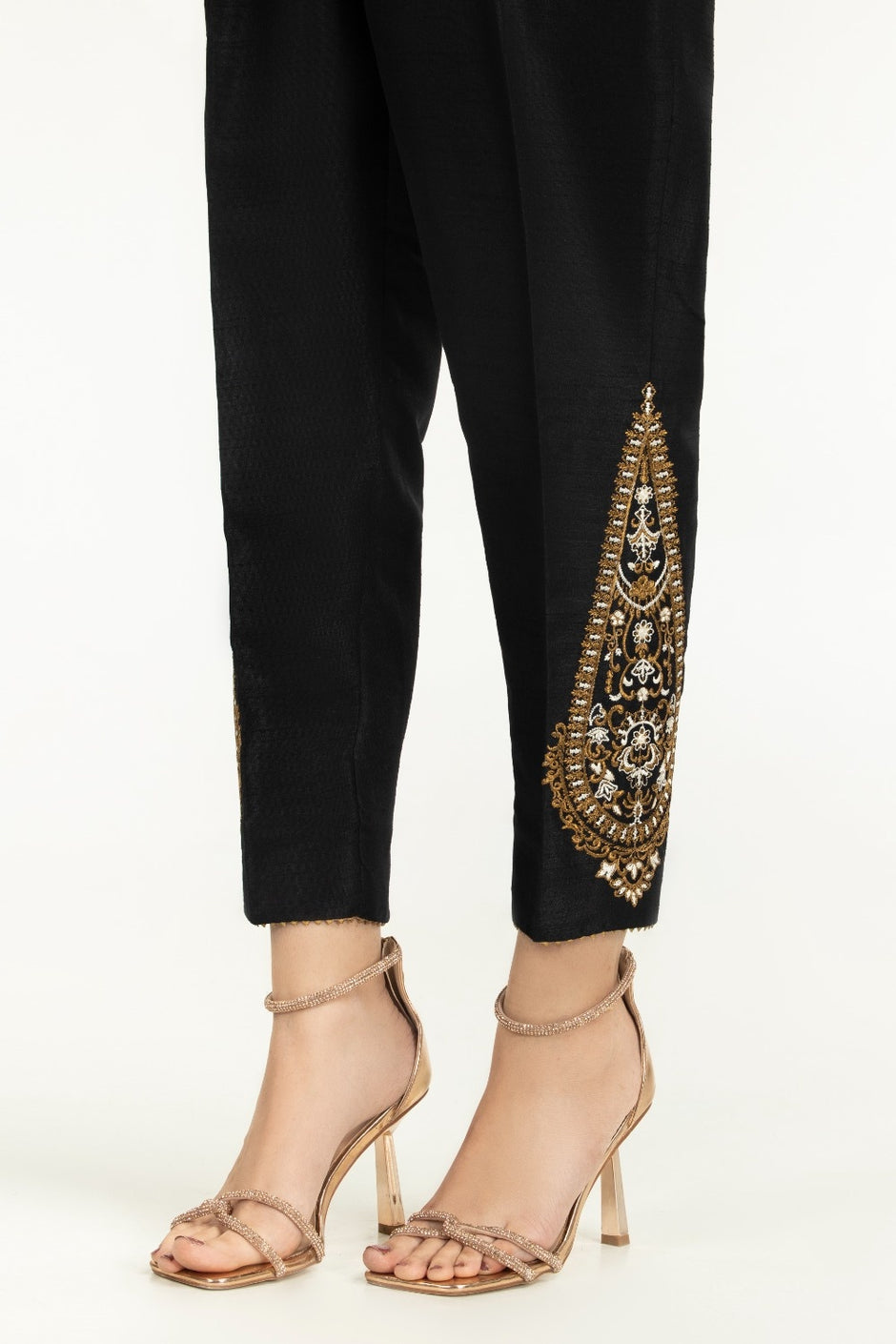 Luxury Pret Poly Raw Silk Embroidered Trouser ILP-TR-22-12 1 Piece