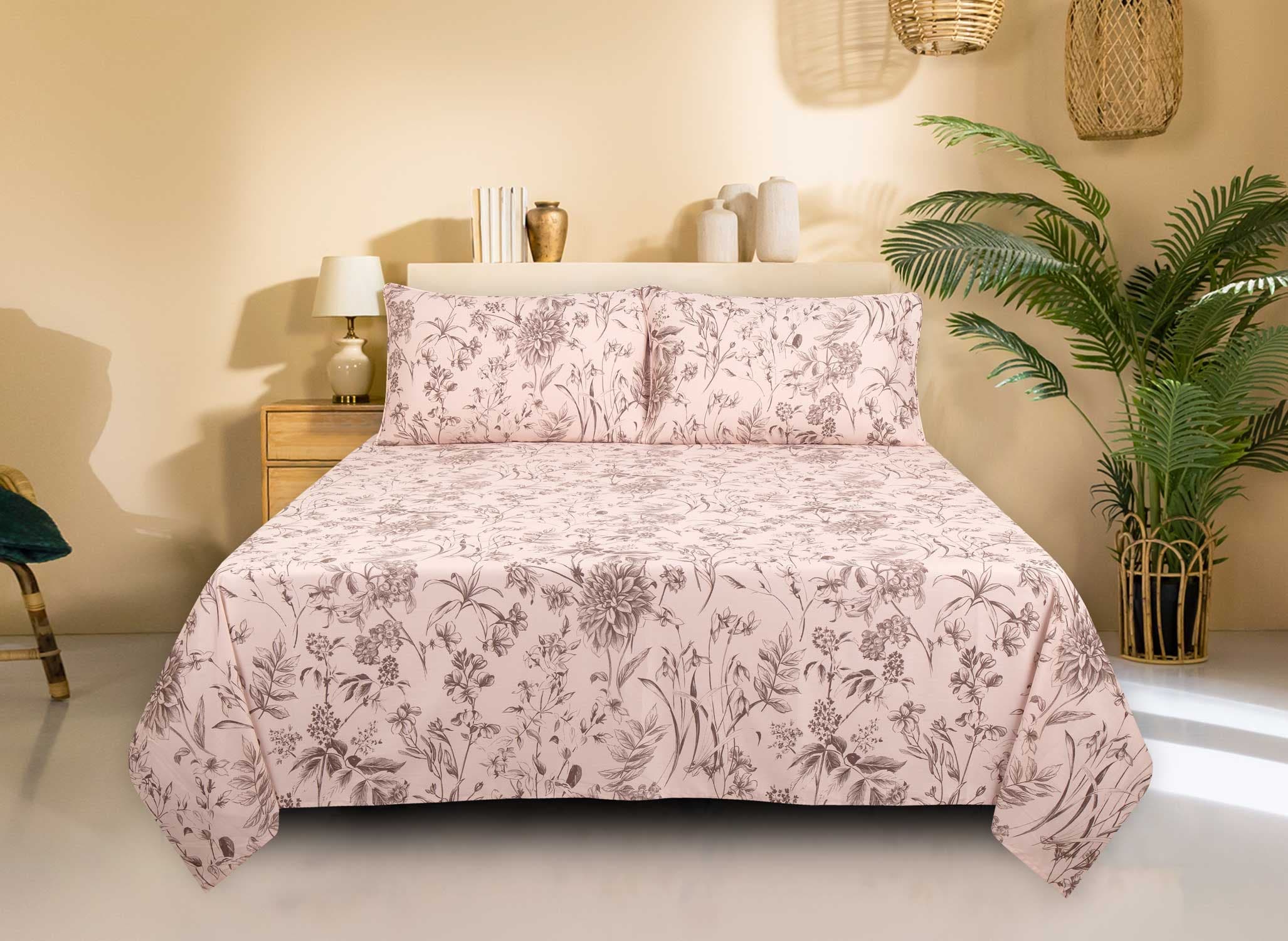 Rose Dust T-300 Bed Sheet Set