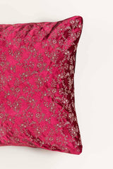 Rose Velvet Embroidered Cushion Cover