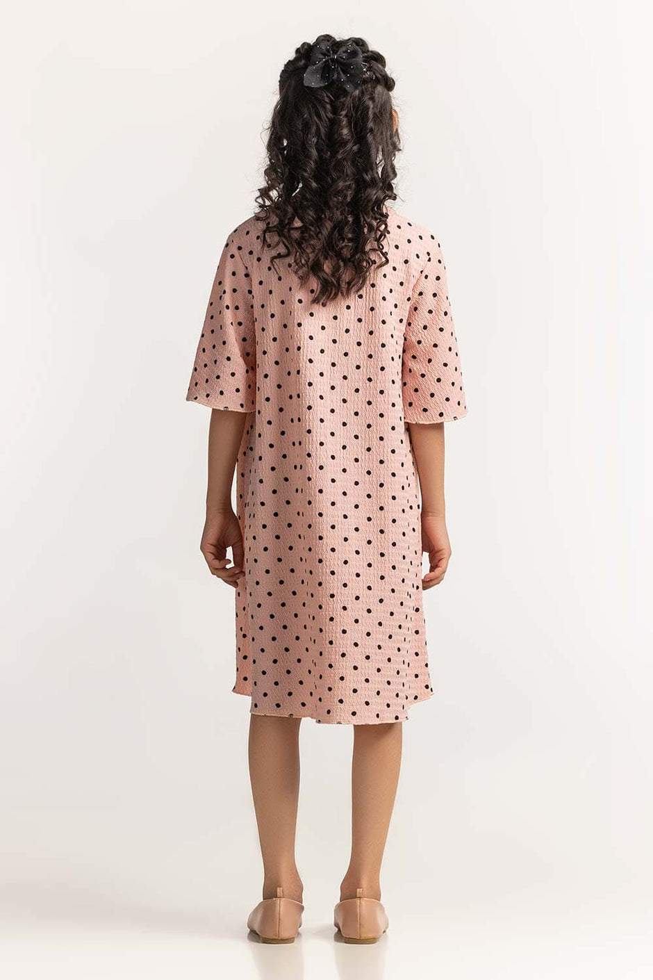 Round Neck Loose Fit Dress JG-DRS-SS24-405