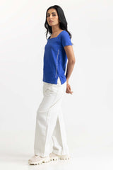 Royal Blue Knit T-Shirt 231-213-006 A