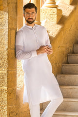 White Unstitched Fabric GUL RUBIA LAWN