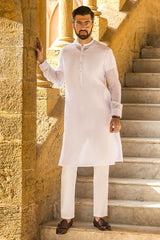 White Unstitched Fabric GUL RUBIA LAWN