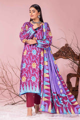 2 Piece Printed Linen Shirt With Dupatta WNST-12013 B