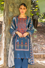 2 Piece Embroidered Cambric Unstitched Suit with Digital Printed Lawn Dupatta TCE-32002