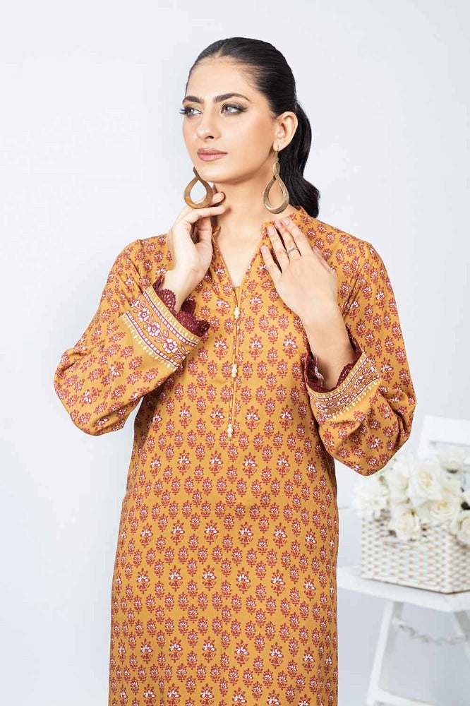 Printed Linen Unstitched Shirt