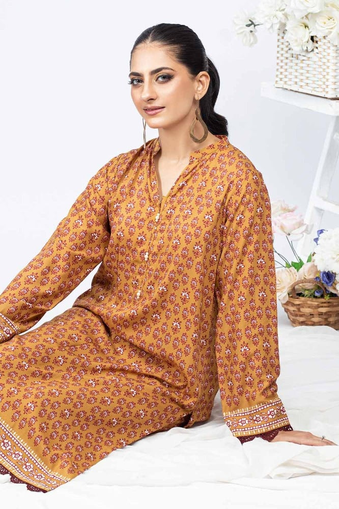 Printed Linen Unstitched Shirt
