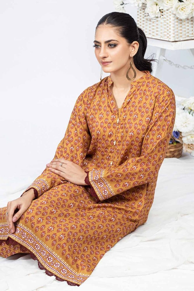 Printed Linen Unstitched Shirt