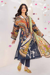 3 Piece Printed Cambric Unstitched Suit with Lawn Dupatta CBN-32016