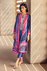 3 Piece Embroidered Cambric Unstitched Suit with Digital Printed Lawn Dupatta CBE-32012