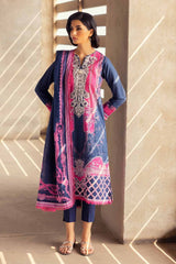 3 Piece Embroidered Cambric Unstitched Suit with Digital Printed Lawn Dupatta CBE-32012