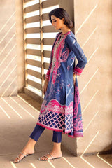 3 Piece Embroidered Cambric Unstitched Suit with Digital Printed Lawn Dupatta CBE-32012
