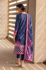 3 Piece Embroidered Cambric Unstitched Suit with Digital Printed Lawn Dupatta CBE-32012