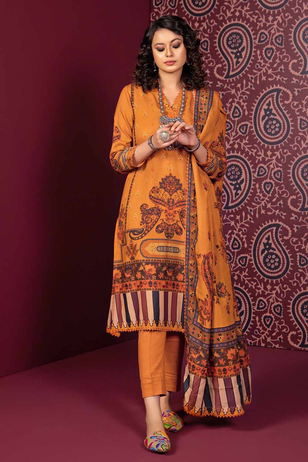 3 Piece Cotton Linen Unstitched Suit