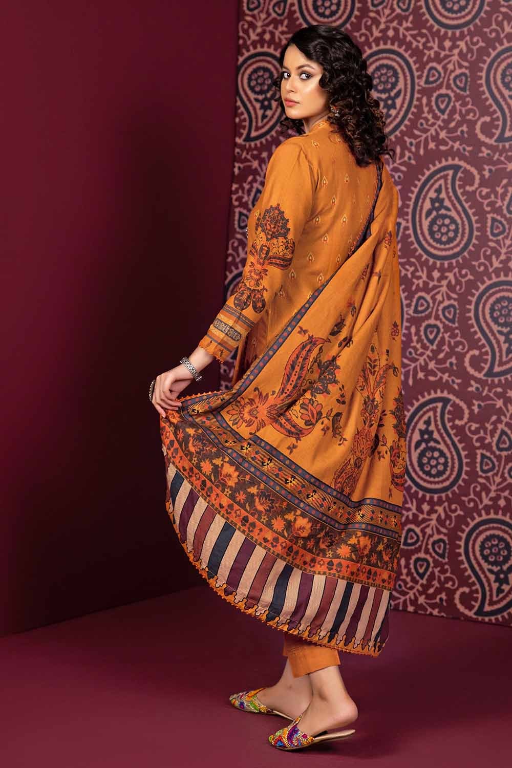 3 Piece Cotton Linen Unstitched Suit K-32006
