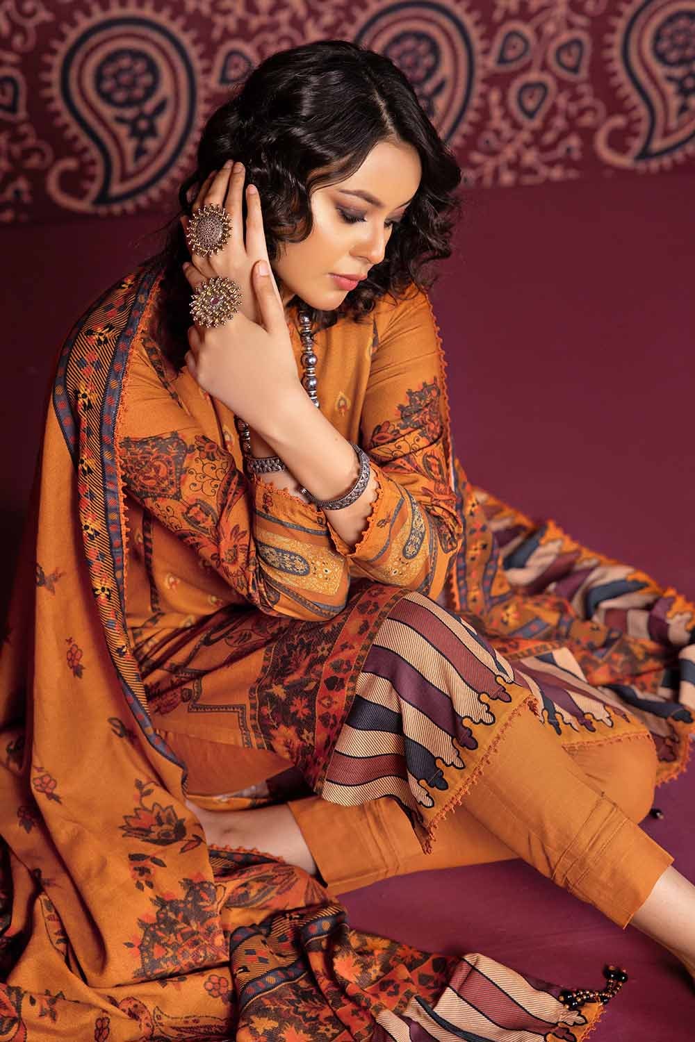 3 Piece Cotton Linen Unstitched Suit K-32006
