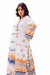 3 Piece Unstitched Jacquard Printed Suit with Denting Lawn Dupatta MJ-42045