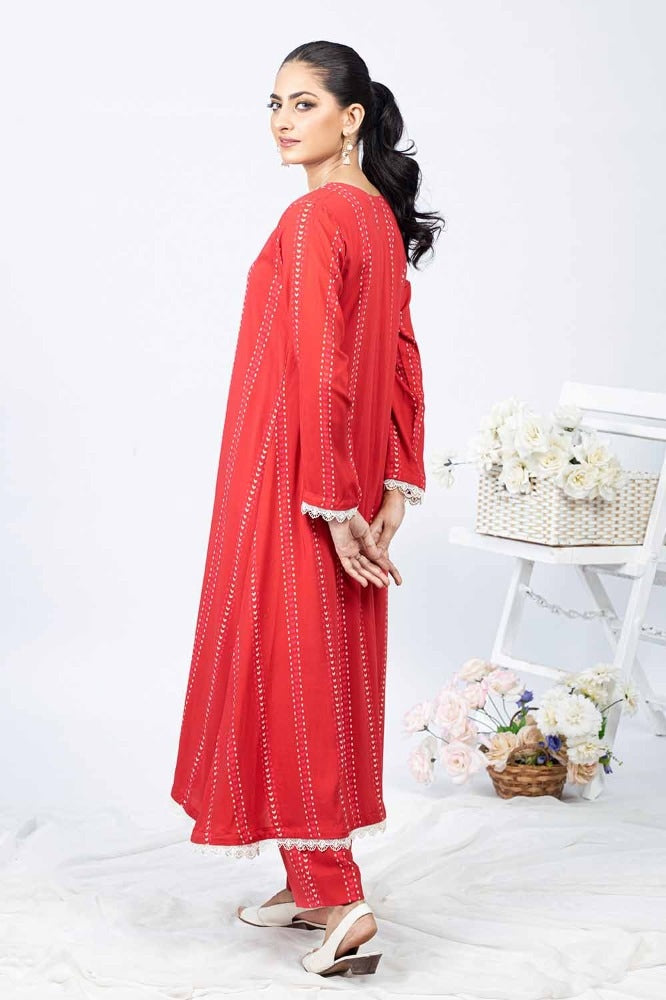 2 Piece Printed Linen Unstitched Shirt with Printed Linen Trouser WNST-32090