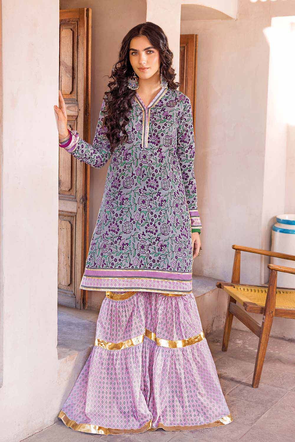 2 Piece Lawn Unstitched Printed Shirt Trousers Suit TL-32027 A