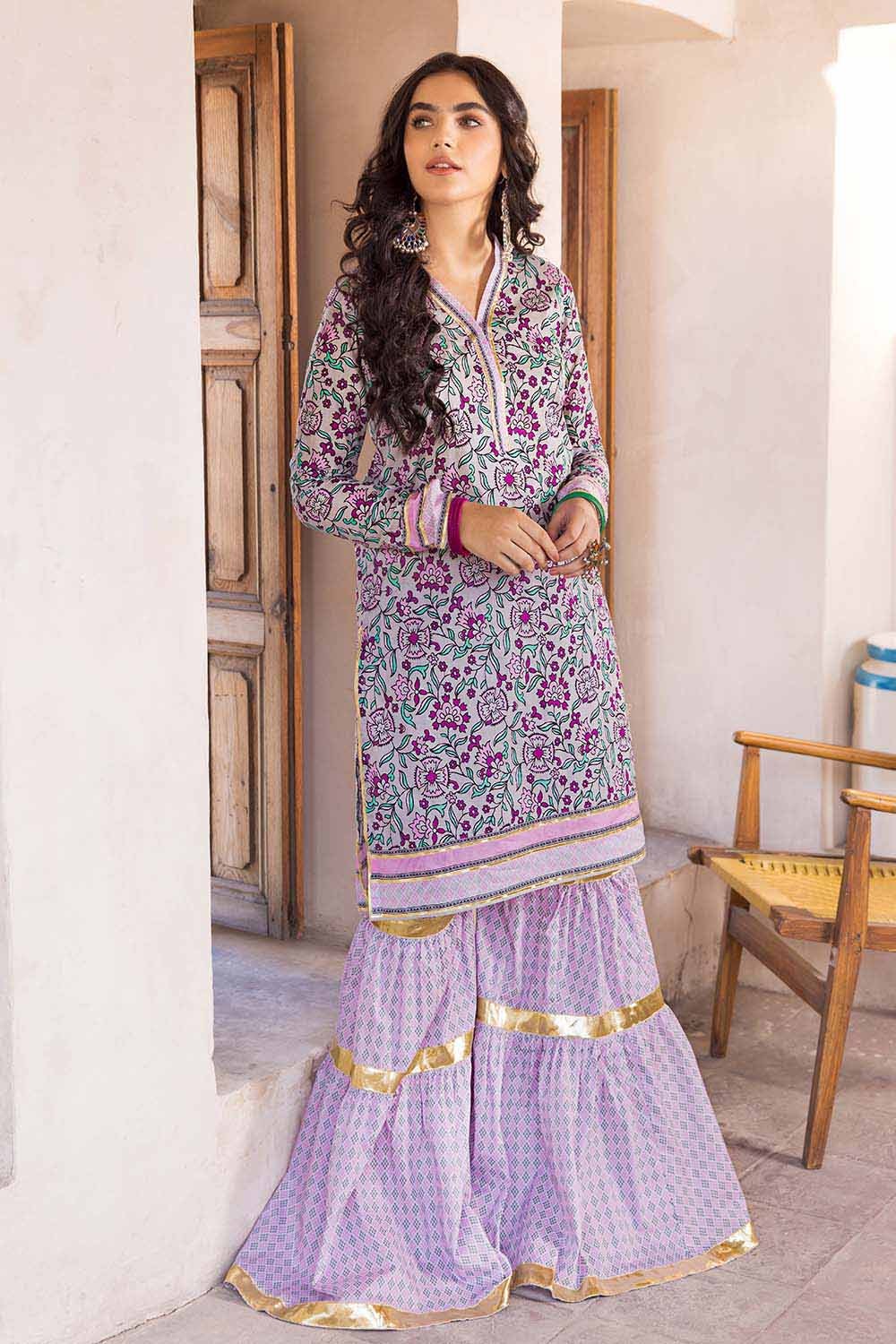 2 Piece Lawn Unstitched Printed Shirt Trousers Suit TL-32027 A