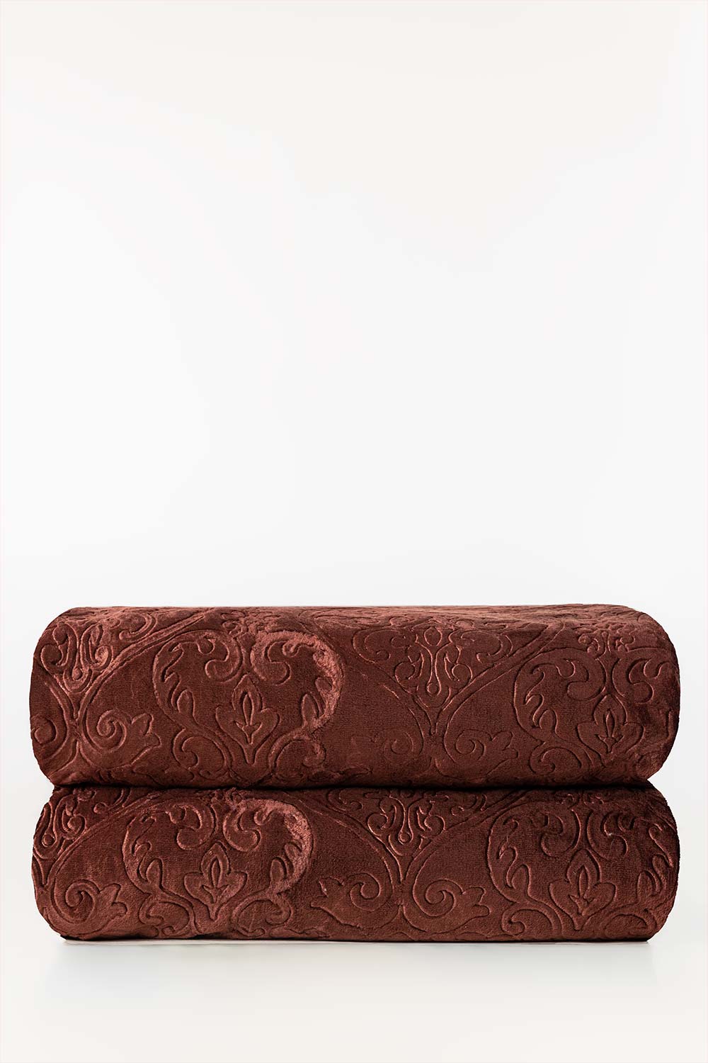 Rum Raisin Embossed Single Ply Fleece Throw